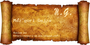 Mágori Gejza névjegykártya
